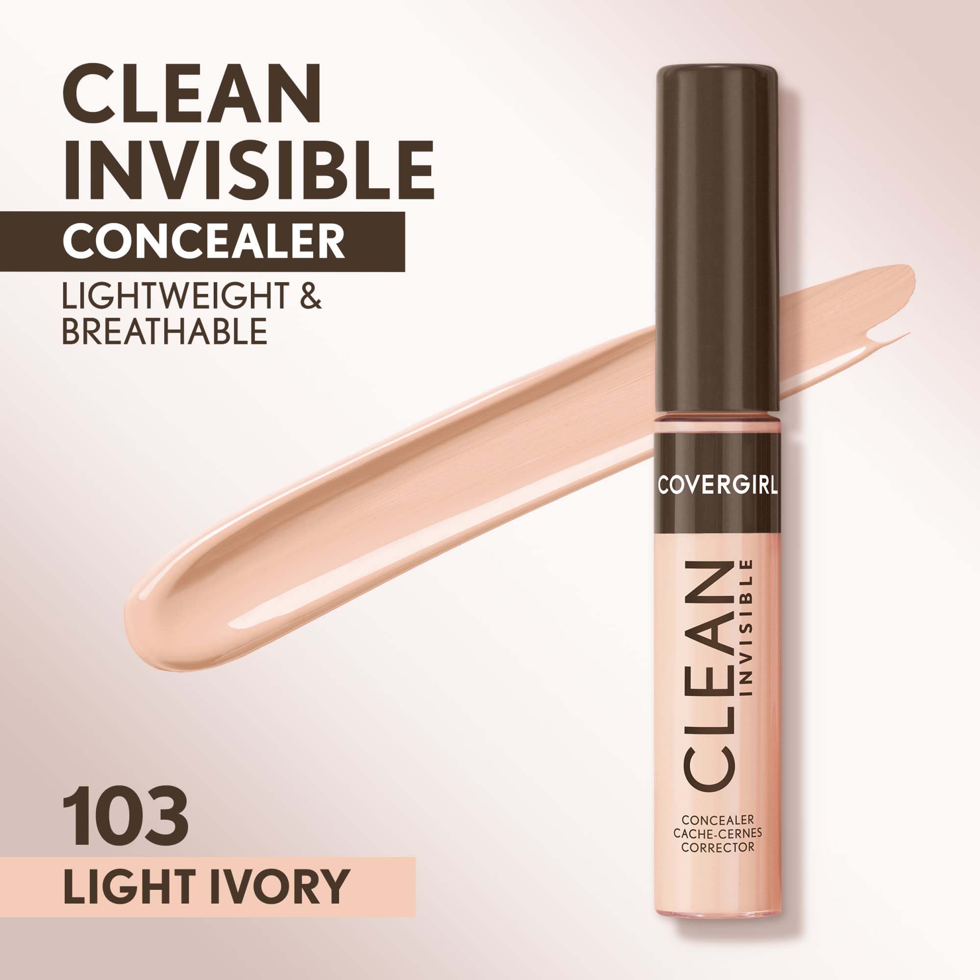 Covergirl Corrector tono marfil-103 ilumina la zona de ojeras con naturalidad.