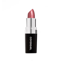 COVERGIRL Continuous Color Lipstick Iced Mauve 420, botella: hidratación duradera y color suave.