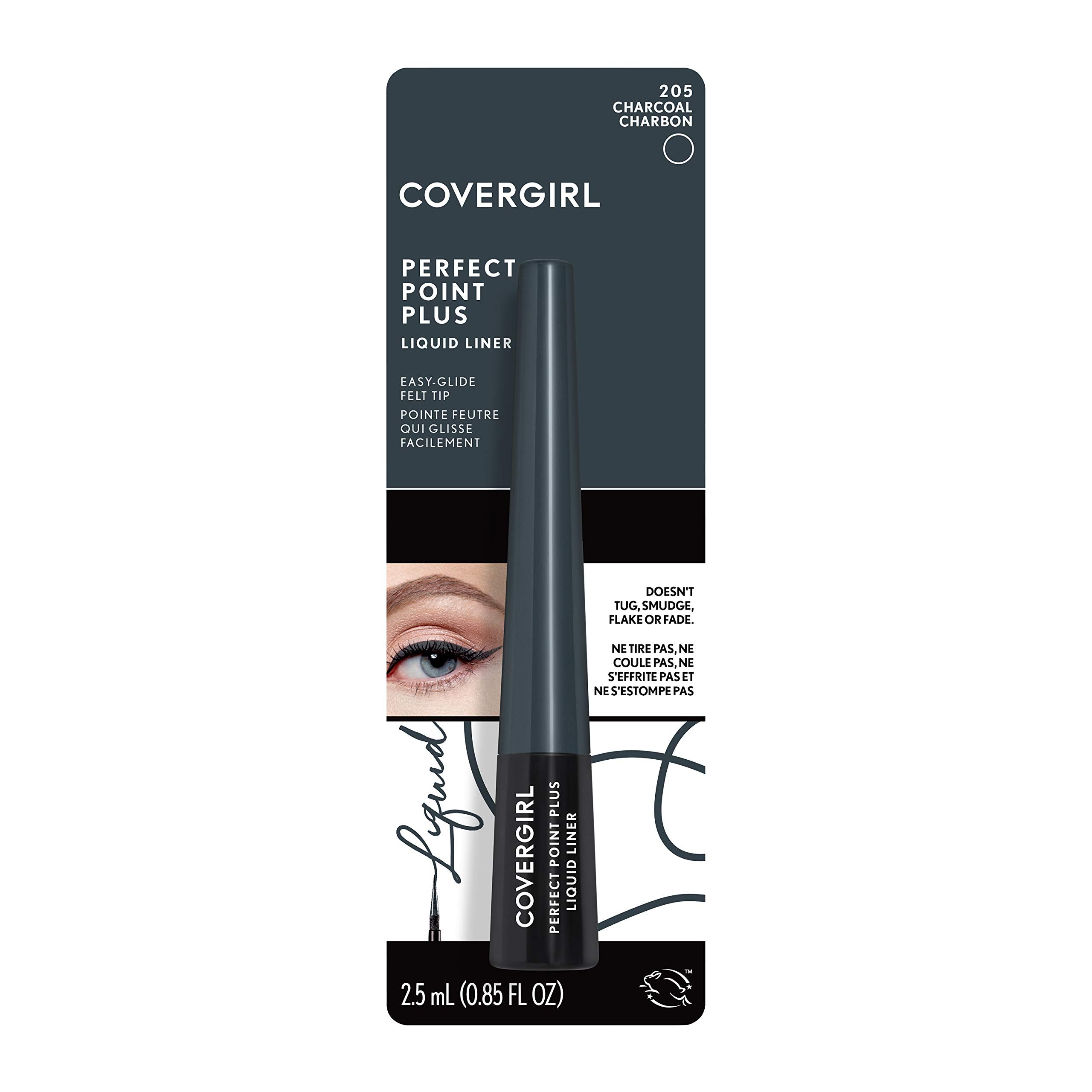 Covergirl delineador líquido Perfect Point Plus, pigmentación intensa para mayor impacto visual.