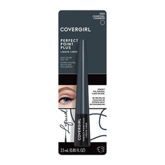 Covergirl delineador líquido Perfect Point Plus, pigmentación intensa para mayor impacto visual.