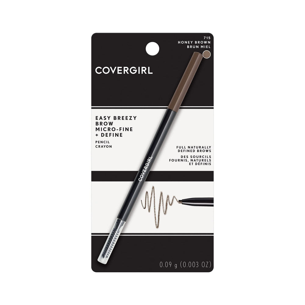 COVERGIRL Easy Breezy Brow con cepillo integrado para peinar cejas de forma rápida.