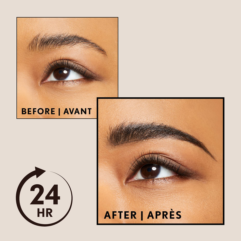 Textura ligera del bolígrafo COVERGIRL para cejas cómodas.