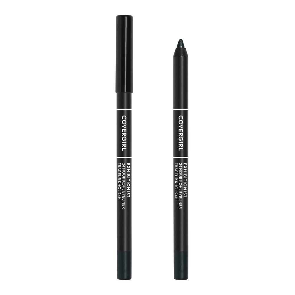 COVERGIRL Exhibitionist delineador gel negro con punta difuminadora para ojo ahumado suave.