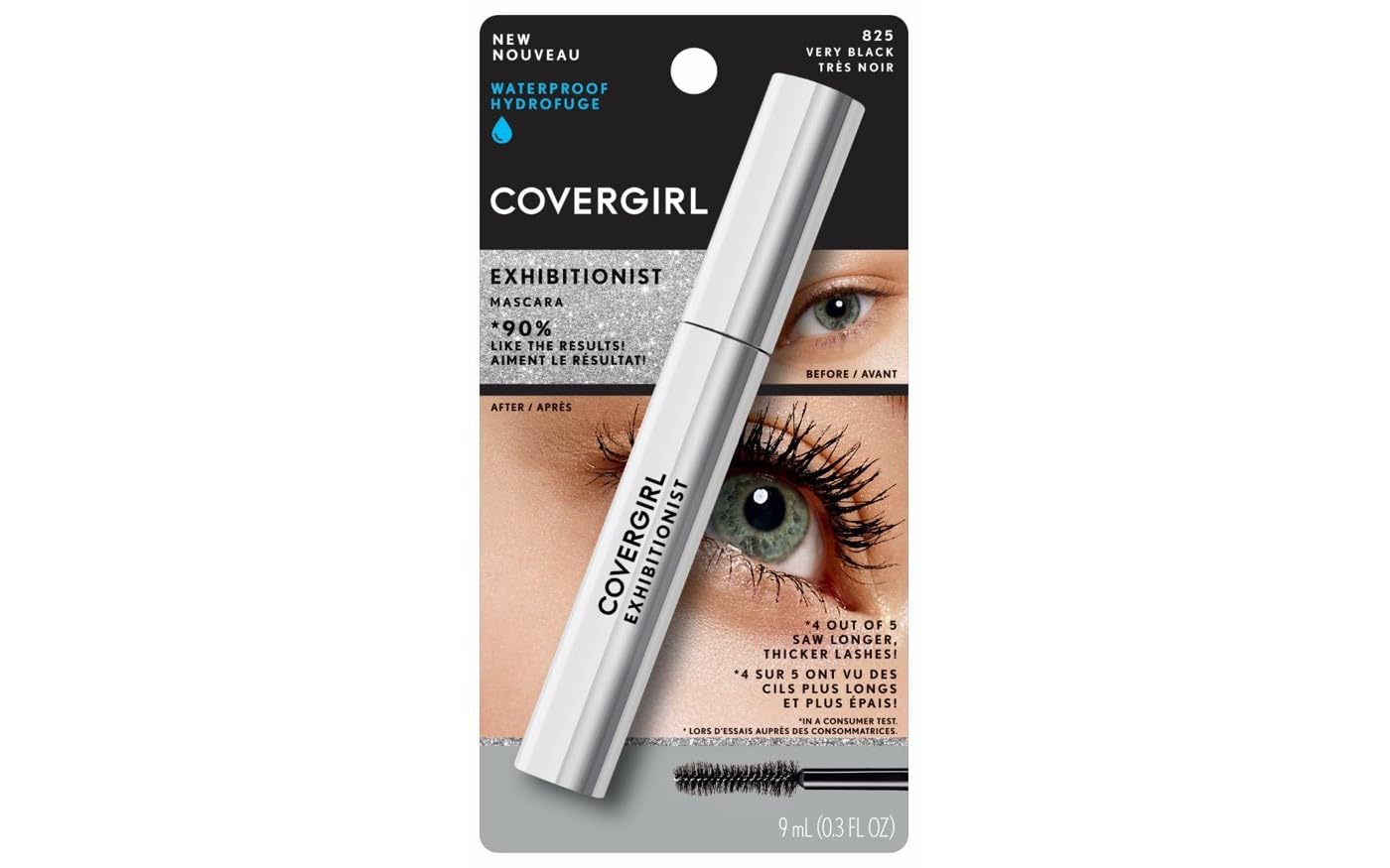 Primer de volumen de CoverGirl Exhibitionist Mascara para potenciar intensidad.