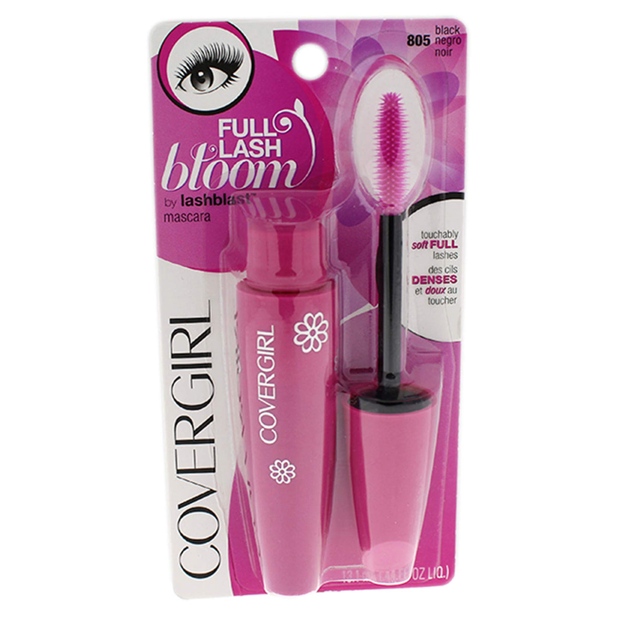 COVERGIRL Full Lash Bloom Máscara 805 Negro: cepillo bloom que separa y aporta volumen suave.