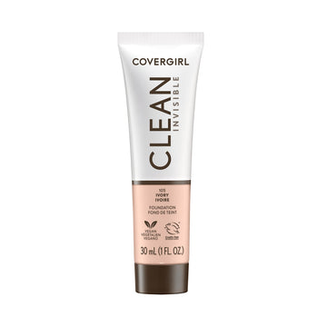 COVERGIRL base de maquillaje invisible en tubo práctico para uso diario y fácil aplicación.