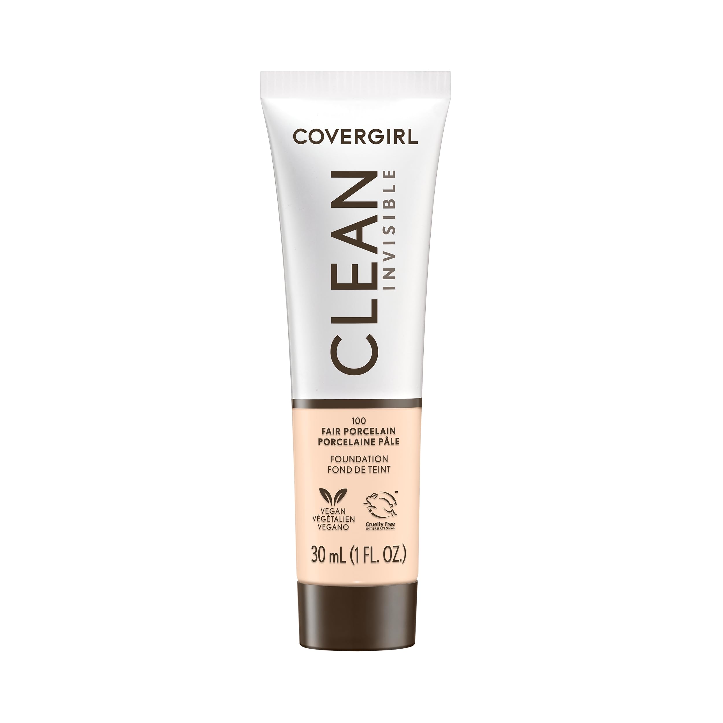 CoverGirl fundación invisible en tubo para aplicación suave y rápida.