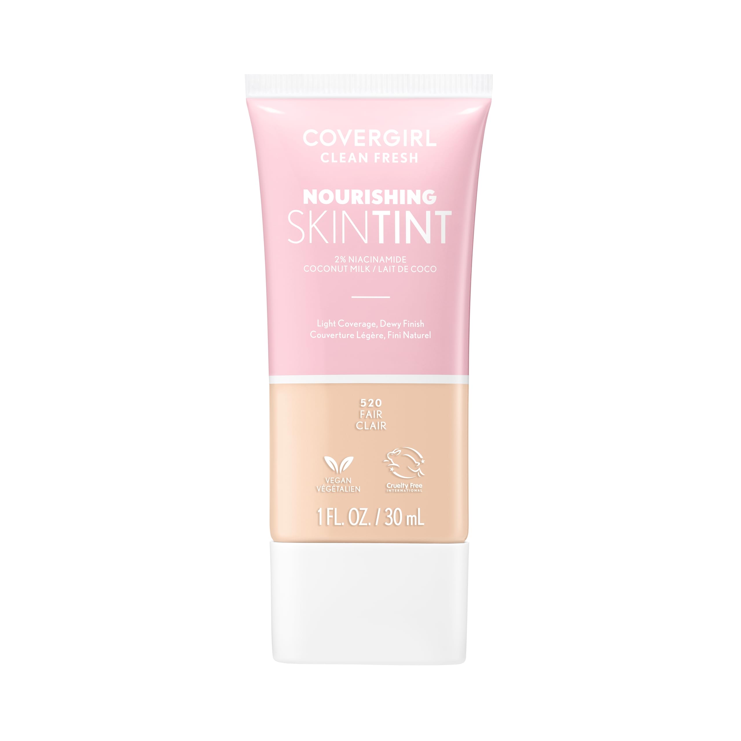 COVERGIRL fundación leche piel fresca en envase, base ligera para un look natural