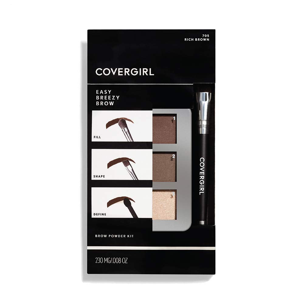 COVERGIRL kit de polvo para cejas con empaque compacto para viajes