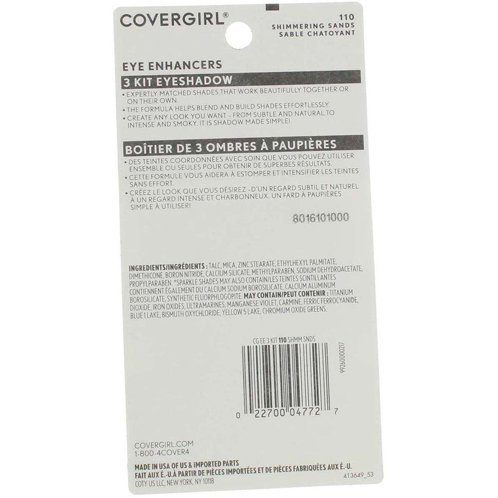 CoverGirl Eye Enhancers trío de sombras para acabado fresco y luminoso
