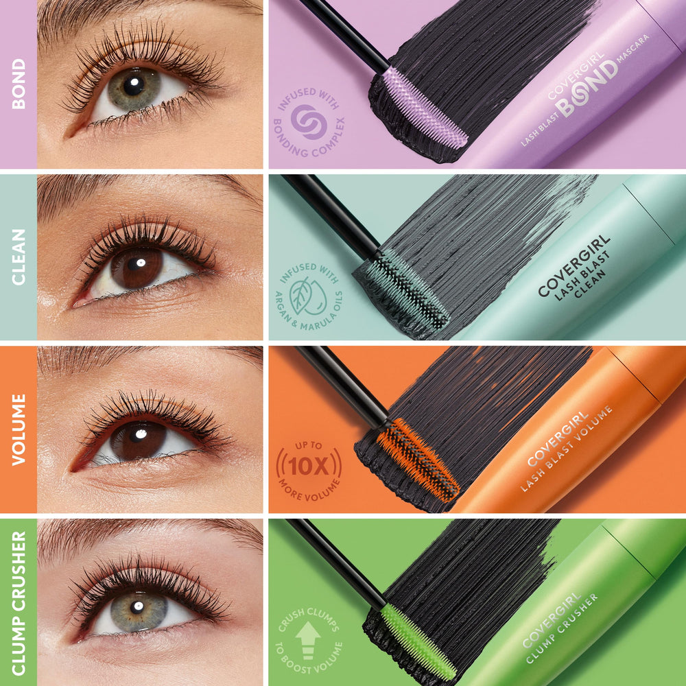 CoverGirl Lash Blast Bond resiste el ambiente para una mirada duradera.