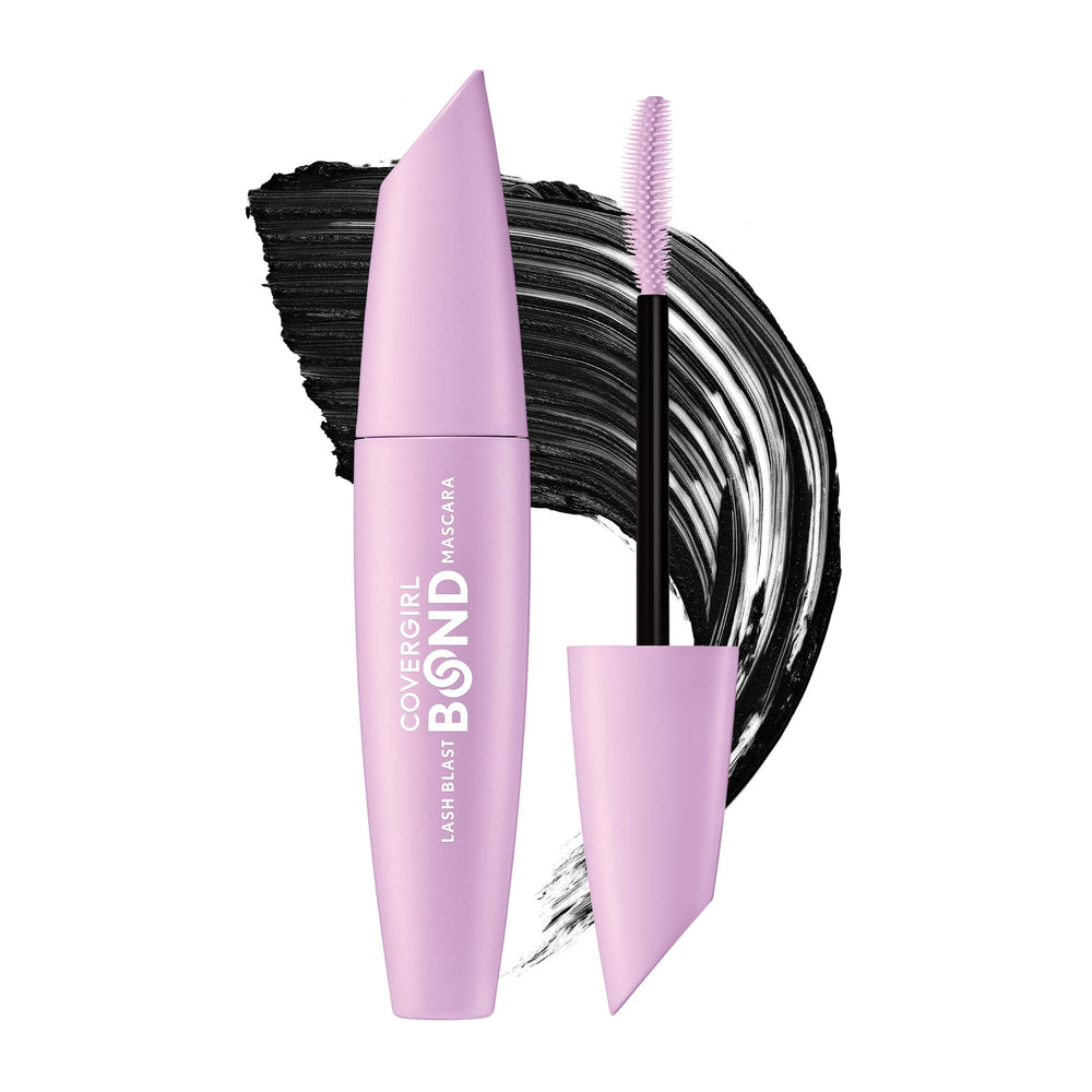 COVERGIRL Lash Blast Bond Volume Mascara 805 negro, cepillo curva precisión para volumen intenso.
