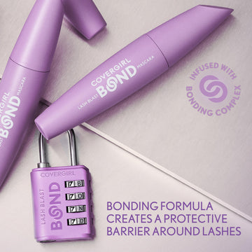 COVERGIRL Lash Blast Bond Volume Mascara, sin-grumos para acabado suave.