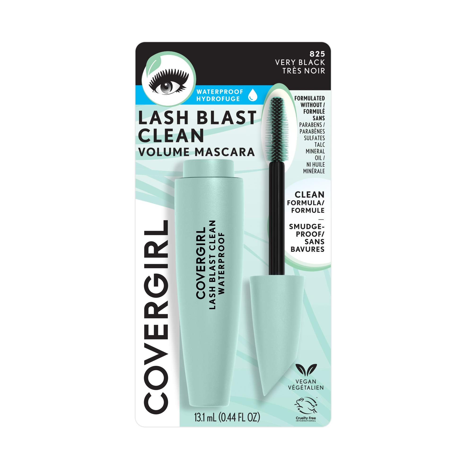 CoverGirl Lash Blast Clean Mascara: desmaquillaje fácil con agua y jabón.