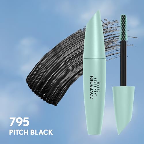 Applying wand from CoverGirl Lash Blast Clean Volume Mascara lifts lashes from base