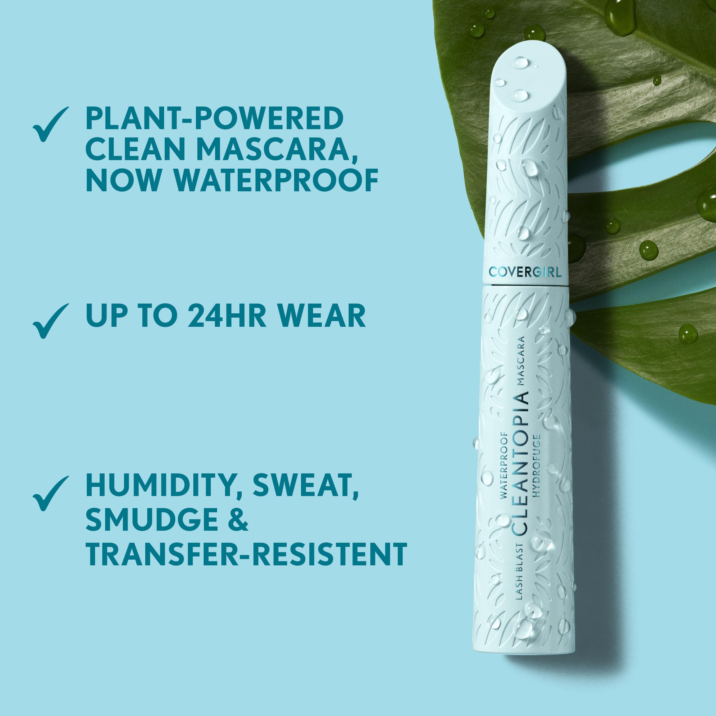CoverGirl Lash Blast Cleantopia resistente al sudor para climas cálidos.