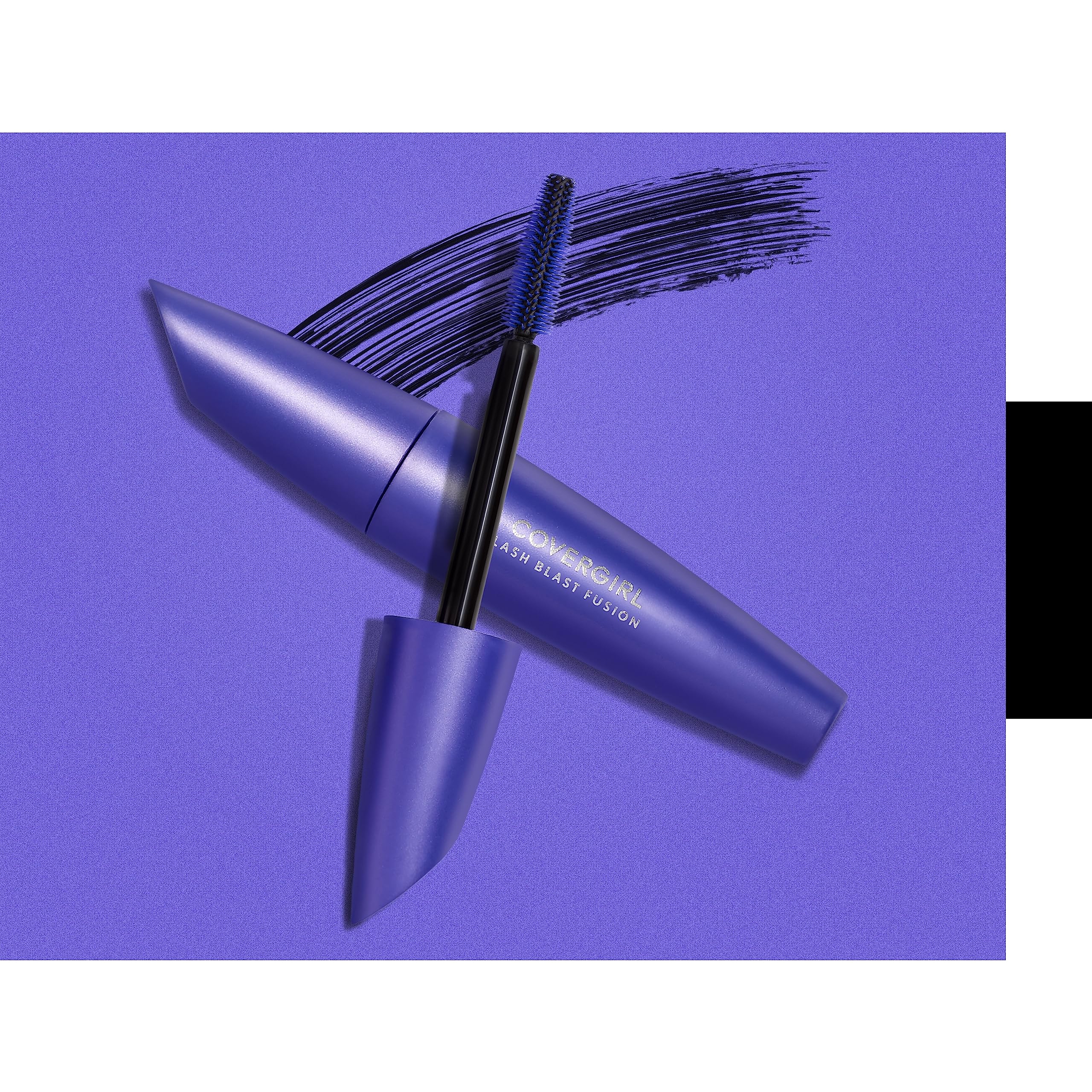 COVERGIRL Lash Blast Fusion brush close-up highlights bold, lash-forward definition