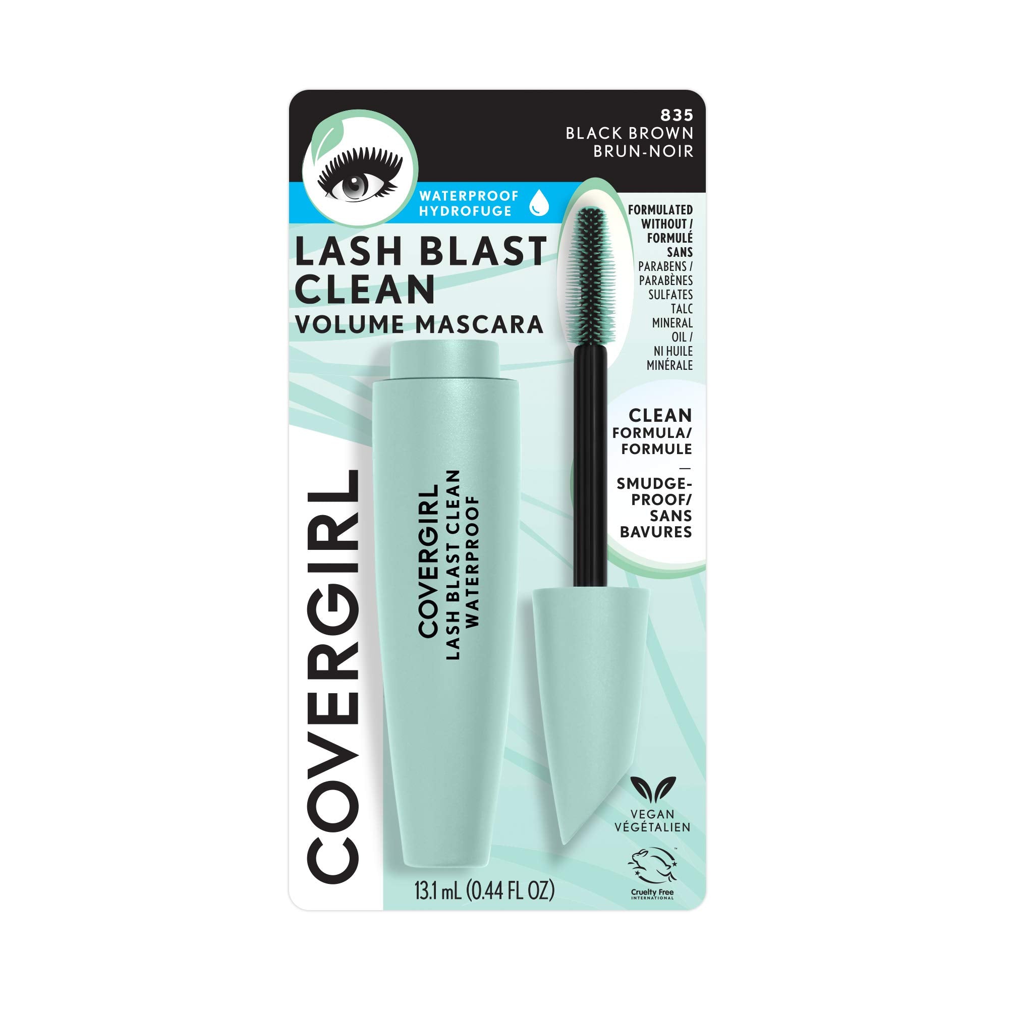 CoverGirl Lash Blast Mascara con aceites de argán y marula para pestañas suaves.