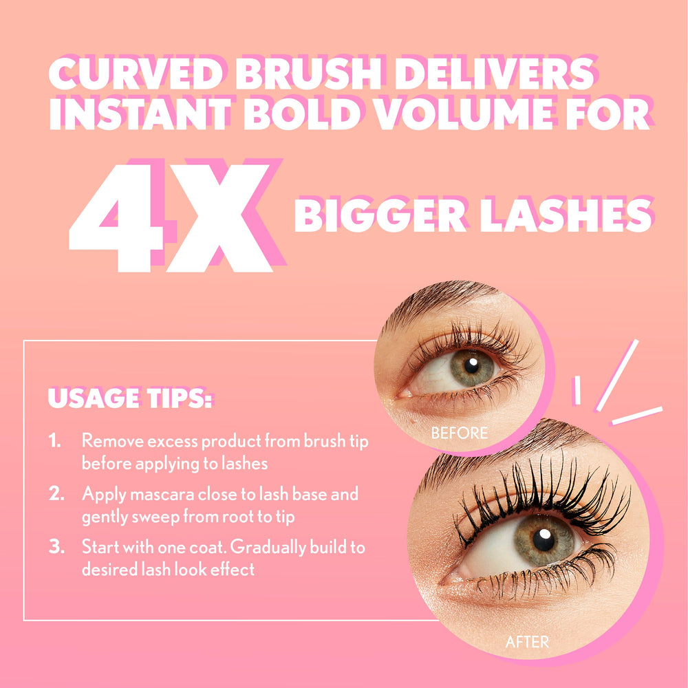 CoverGirl Mascara 3D cepillo curvo en accion realza pestanas