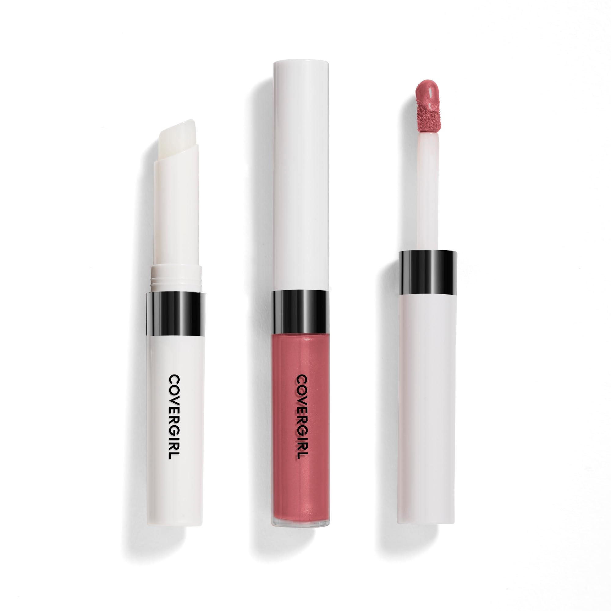 Covergirl Outlast Color Labial dos pasos, color duradero y fácil de aplicar.