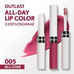 COVERGIRL Outlast Capa Superior aporta brillo y sella el color para labios.