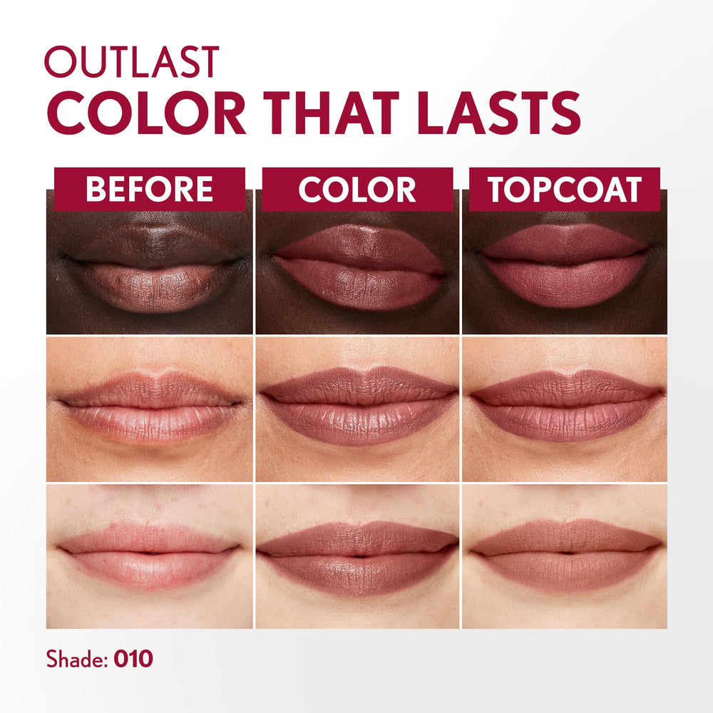 La capa superior nutre y sella el color para labios suaves y brillantes.