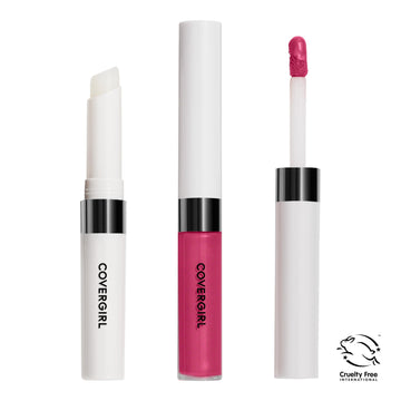 COVERGIRL Outlast Dos pasos para cobertura duradera con brillo.