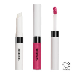COVERGIRL Outlast Dos pasos para cobertura duradera con brillo.