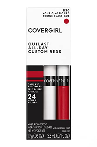 Muestra de color COVERGIRL Outlast rojo clásico para probar tono.
