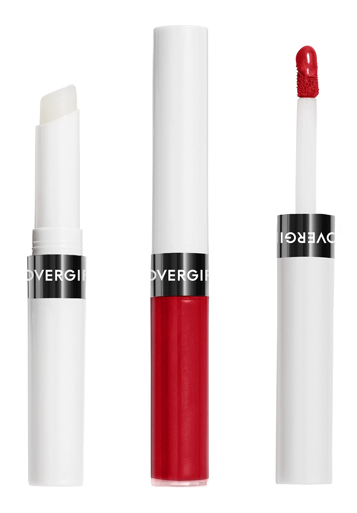 Pintalabios COVERGIRL Outlast rojo clásico en tubo para color duradero.