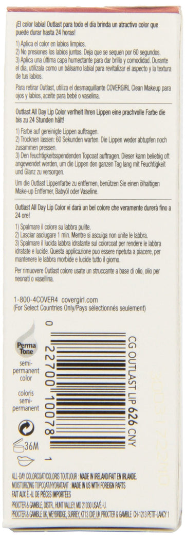 CoverGirl Outlast topcoat hidratante: labios suaves y brillantes.