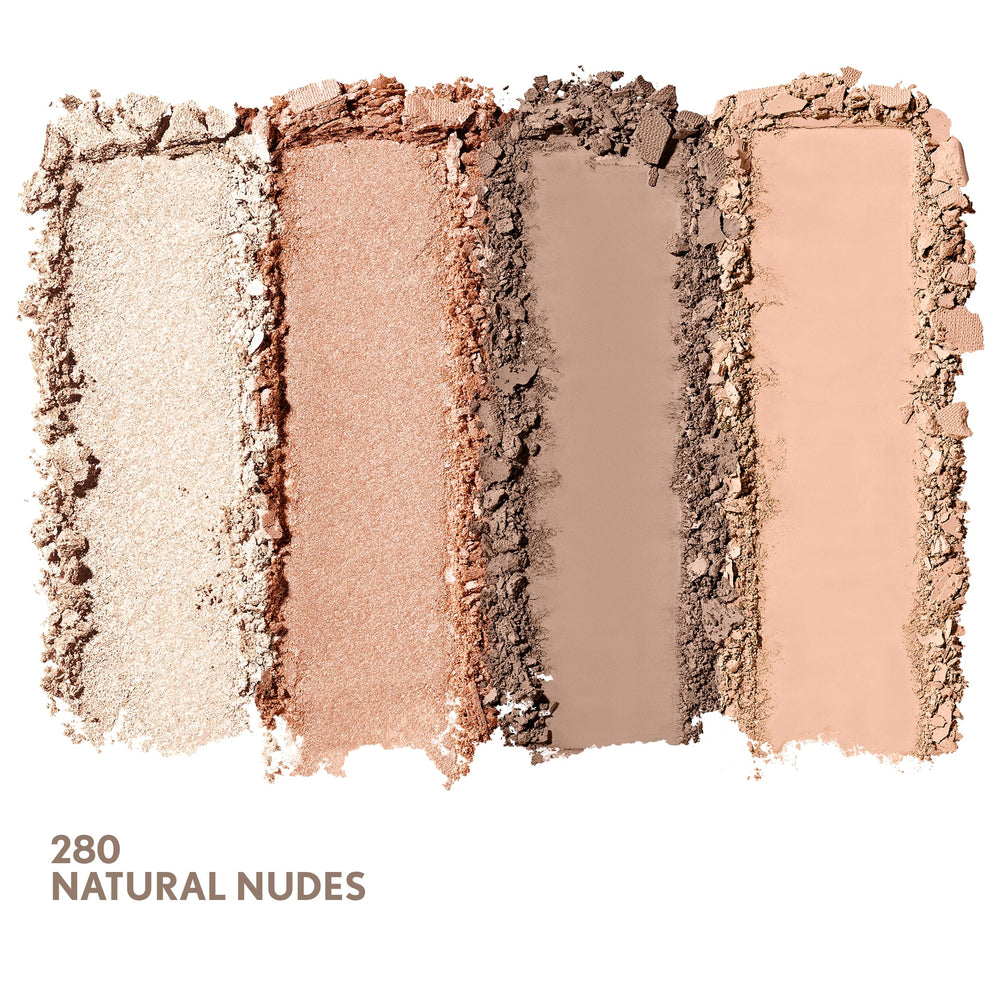 COVERGIRL paleta de sombras Natural Nudes, muestra de color para mirada suave.