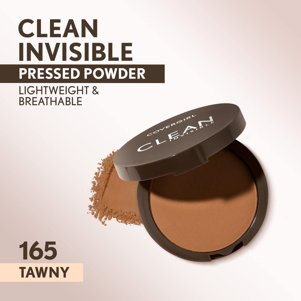 COVERGIRL Polvo compacto invisible con aplicador puff y espejo para retoques fáciles.
