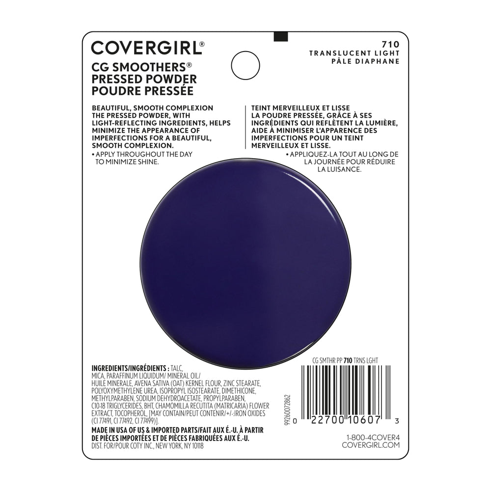COVERGIRL Smoothers Polvo Prensado Translúcido Claro, formato compacto para retoques en cualquier lugar