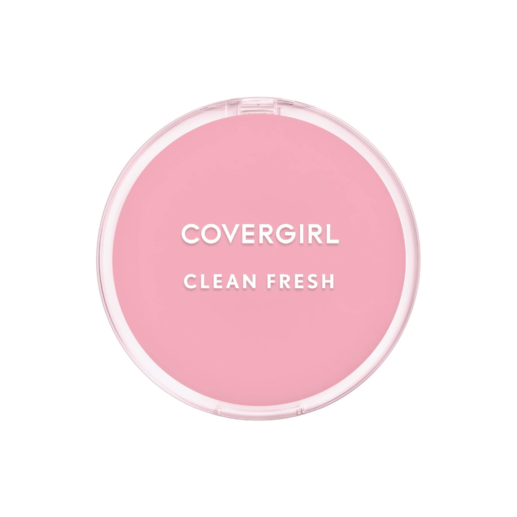 COVERGIRL polvo presionado limpio y fresco, empaque compacto para retoques naturales.