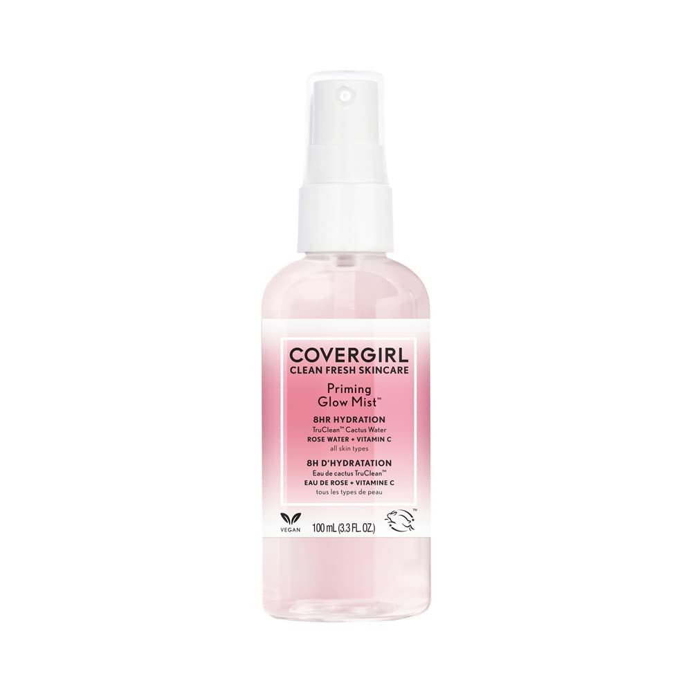 COVERGIRL preparador de brillo con agua de rosas para hidratar la piel