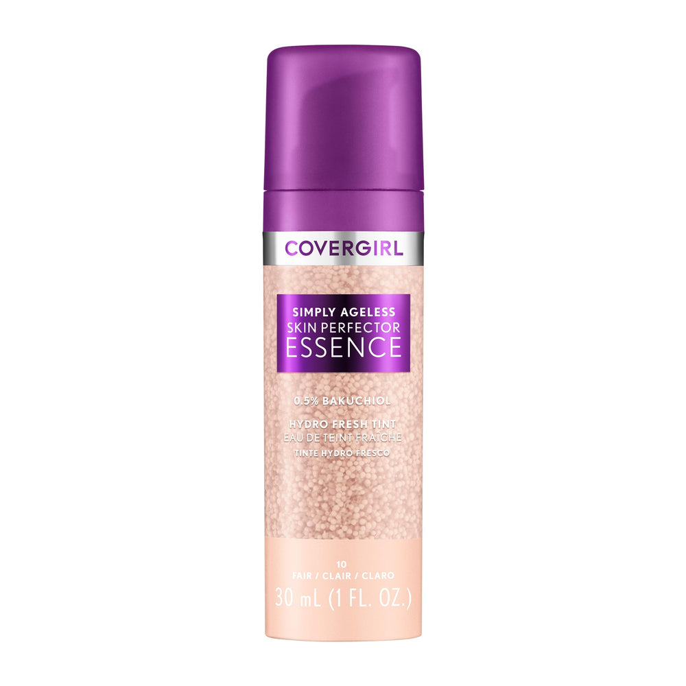 Covergirl Simply Ageless: botella para aplicación suave y tono ligero.