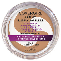 CoverGirl Simply Ageless: botella-base con ácido hialurónico para hidratación y cobertura suave
