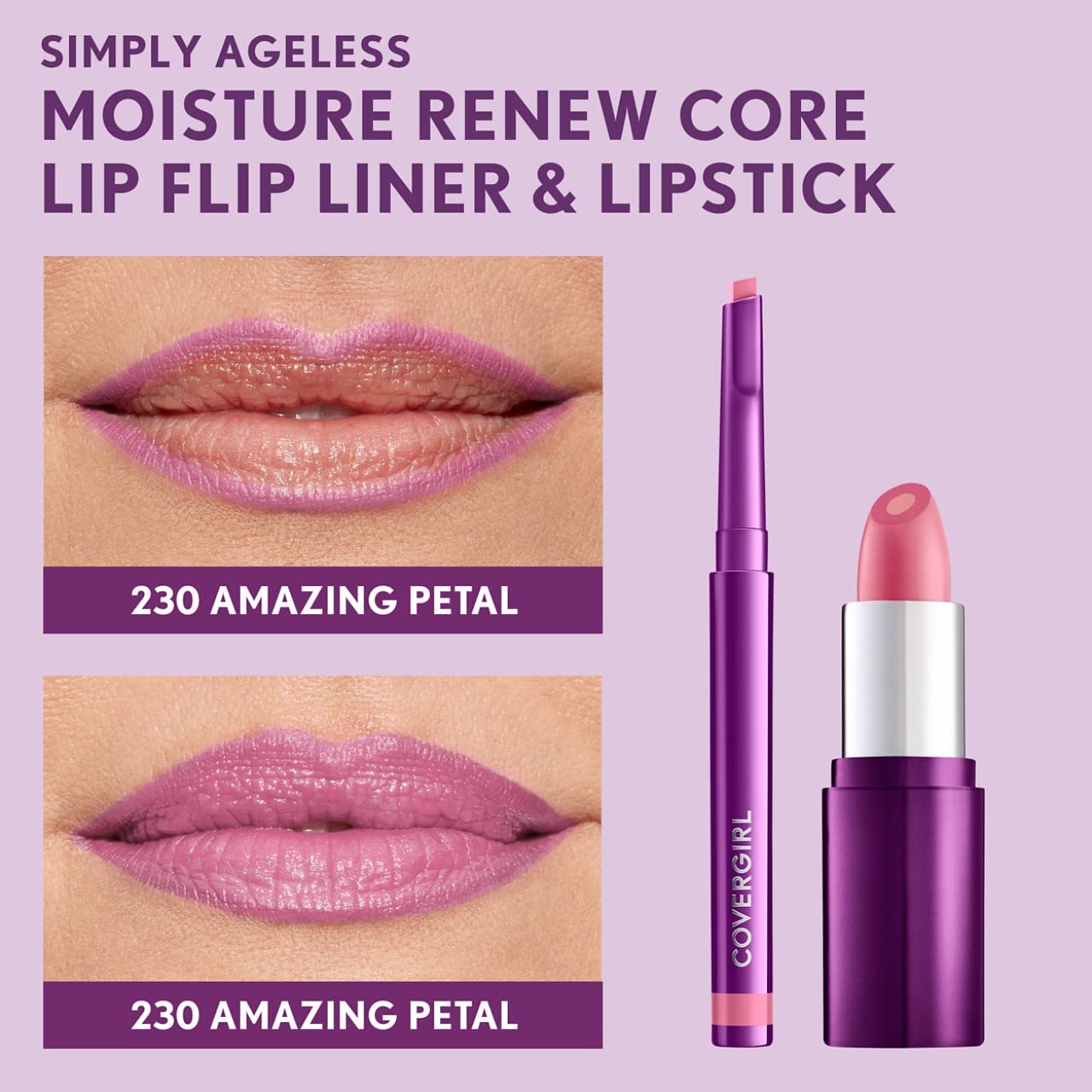 COVERGIRL delineador labial, definición instantánea y labios definidos.