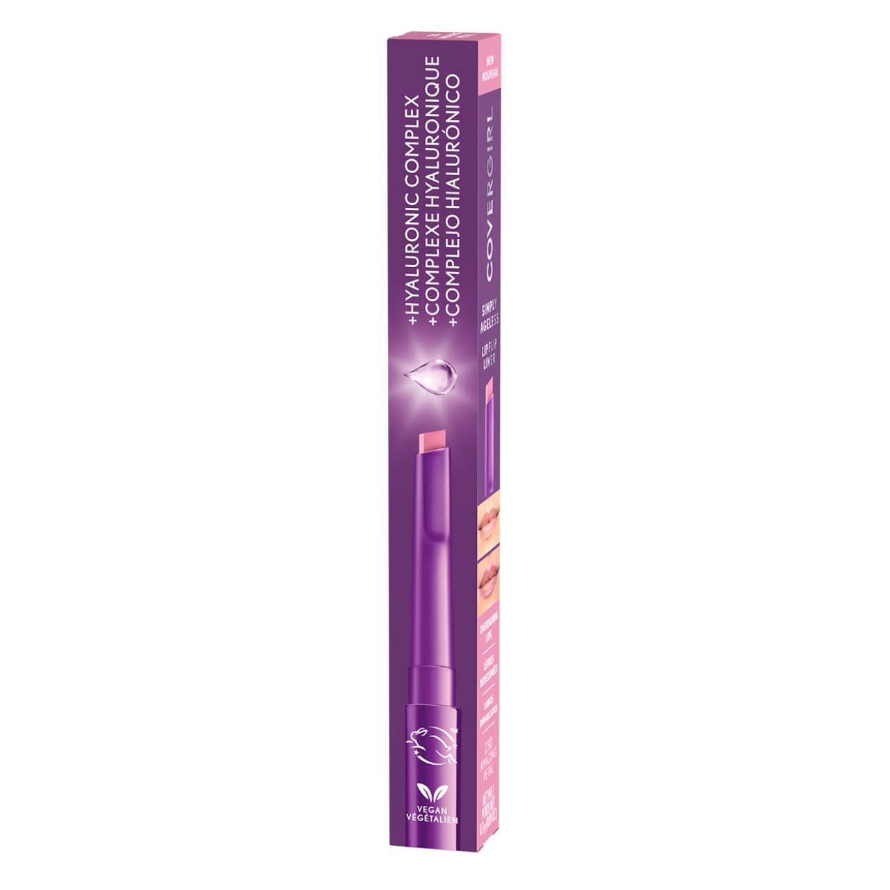 COVERGIRL delineador labial, textura sedosa para acabado suave.