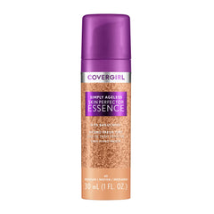 Covergirl Simply Ageless Essence: botella de esencia con acabado natural, ideal para piel sensible