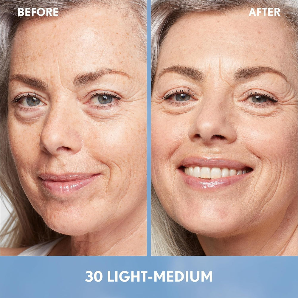 Textura gel de Covergirl Simply Ageless brinda hidratación ligera durante todo el día.