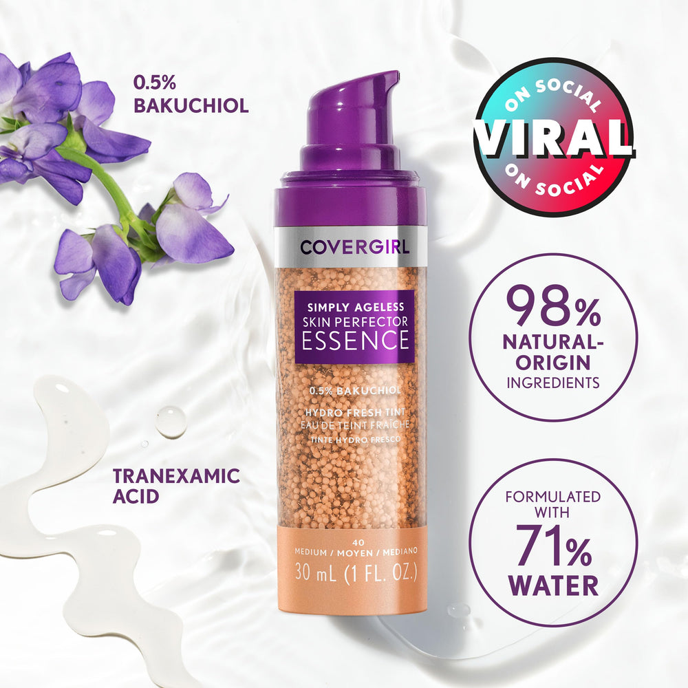 Covergirl Simply Ageless Essence ingredientes de origen natural.