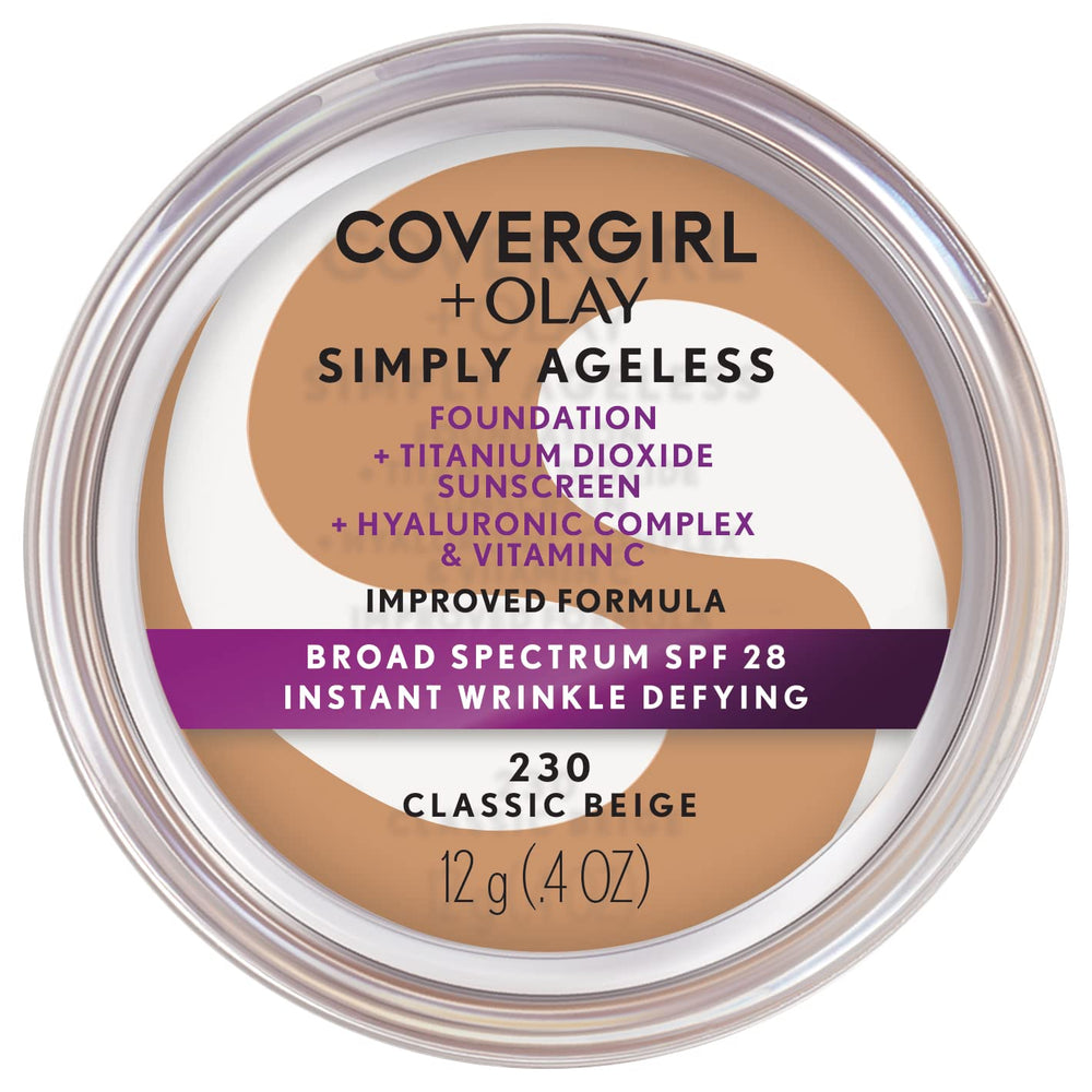 COVERGIRL Simply Ageless fundación envase para cobertura suave.