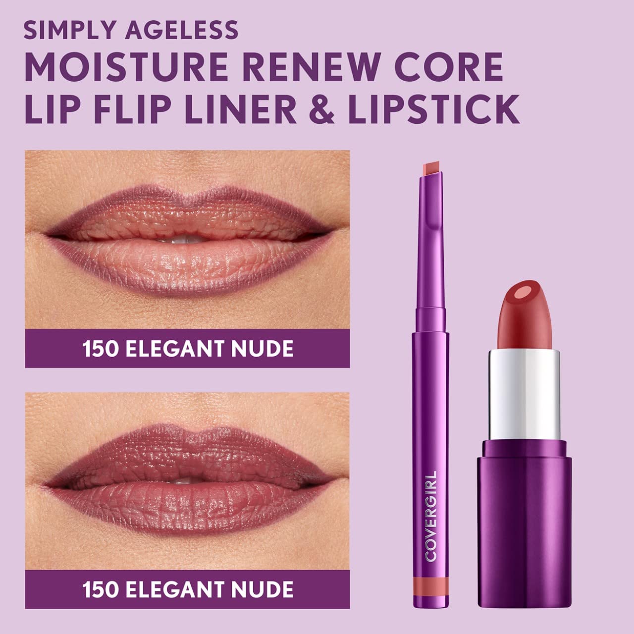 COVERGIRL Simply Ageless perfilador labial aplicación suave y rápida.