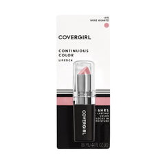 Textura humectante de COVERGIRL con vitaminas A y E para labios suaves.