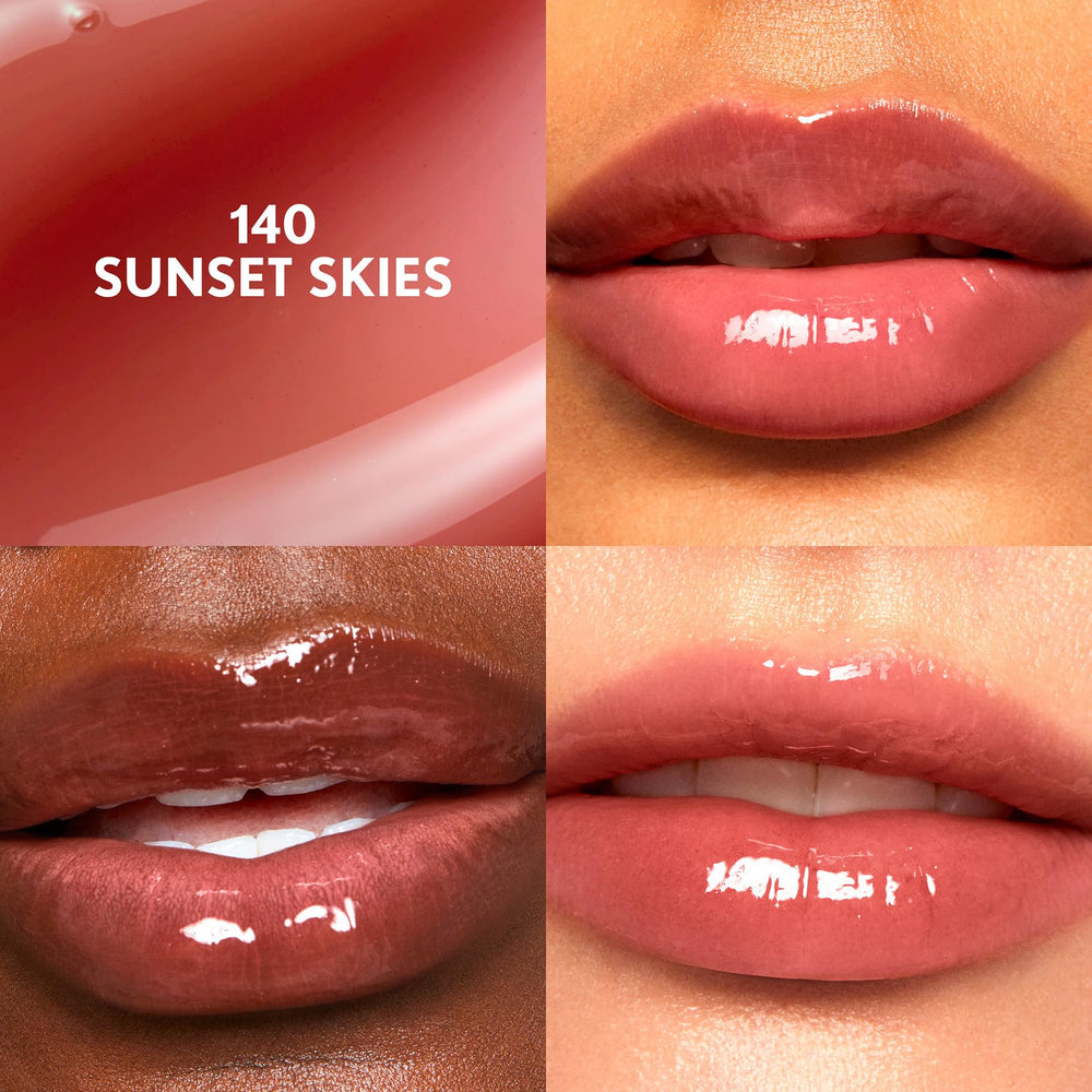 Tono Cielos del Atardecer en brillo labial para look suave
