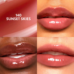 Tono Cielos del Atardecer en brillo labial para look suave