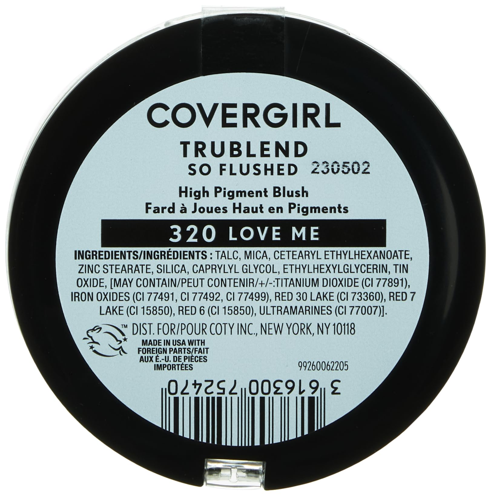 COVERGIRL Trublend blush tono rosado intenso para color visible.