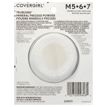 Covergirl truBlend Polvo traslúcido control de grasa para rostro fresco.